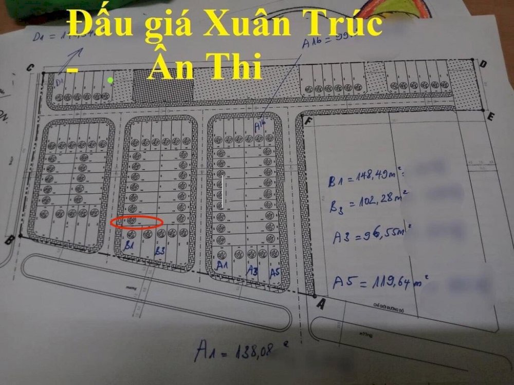 Bán đất Trưng Trắc-Văn Lâm.DT 61m2, mặt tiền 4.3m, đường 4m.