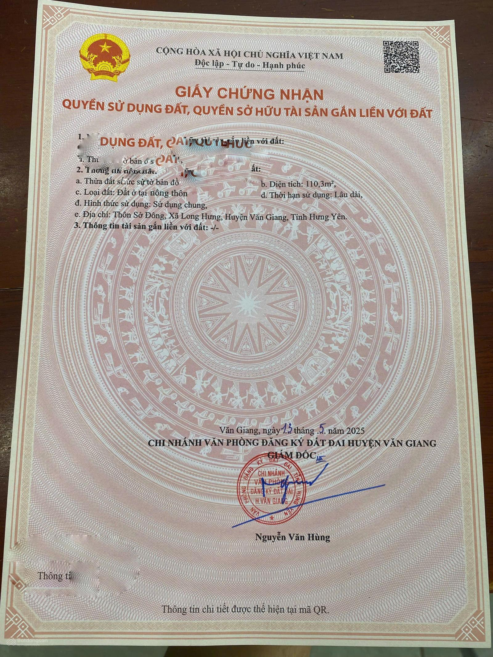 Lô góc 110,3 m² hoa hậu Long Hưng, Văn Giang cổng ĐHBK ngã tư 8m đường nhựa mới cách Vin 2&3 cao tốc chỉ 3km